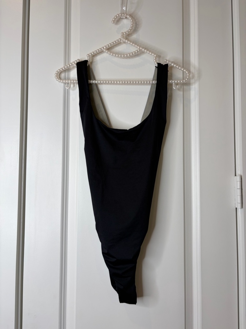 Off-White Black One Piece Swimsuit Strappy Back High Cut XS S - Picture 5 of 10